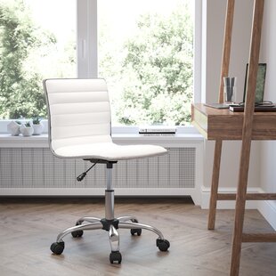 Thomaston Low Back Designer Armless Ribbed Swivel Task Office Chair 